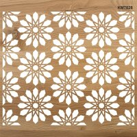 Geometrik Duvar Deseni Stencil Boyama Şablonu - 2