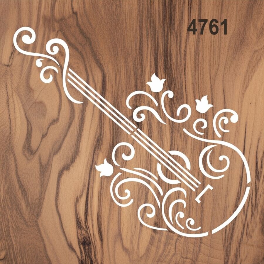 Gitar - Stencil Boyama Şablonu - 2