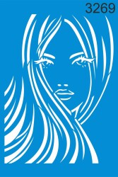 Gizemli Kadın - Karma Stencil Boyama Şablonu - StencilSepeti