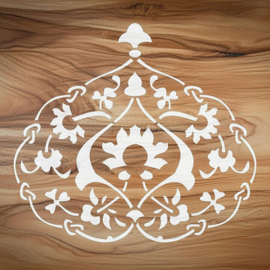 Göbek Deseni - Stencil Boyama Şablonu - 2
