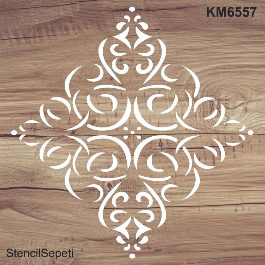 Göbek Deseni - Stencil Şablon - 2