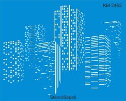 Gökdelenler Duvar Deseni - Stencil Boyama Şablonu - StencilSepeti