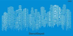Gökdelenler Duvar Deseni - Stencil Boyama Şablonu - StencilSepeti