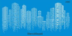 Gökdelenler Duvar Deseni - Stencil Boyama Şablonu - StencilSepeti