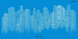 Gökdelenler Duvar Deseni - Stencil Boyama Şablonu - StencilSepeti