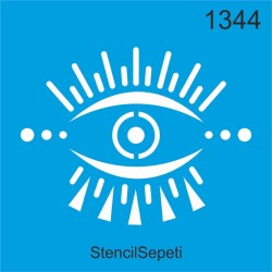 Göz Deseni - Stencil Boyama Şablonu - StencilSepeti