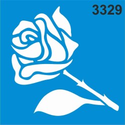 Gül Deseni - Stencil Boyama Şablonu - StencilSepeti