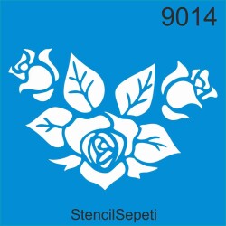 Gül Deseni - Stencil Şablon - StencilSepeti