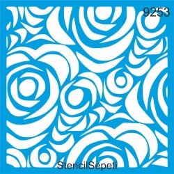 Gül Deseni - Stencil Şablon - StencilSepeti