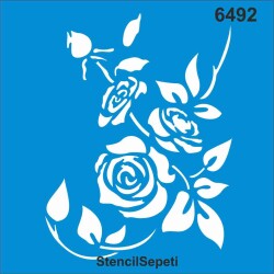 Gül Deseni - Stencil Şablon - StencilSepeti