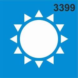 Güneş Deseni - Stencil Boyama Şablonu - StencilSepeti