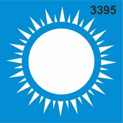 Güneş Deseni - Stencil Boyama Şablonu - StencilSepeti