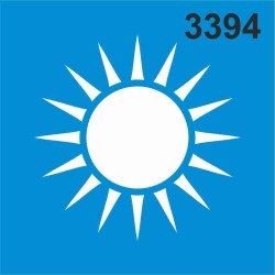 Güneş Deseni - Stencil Boyama Şablonu - StencilSepeti