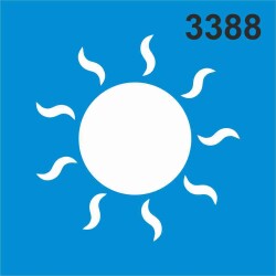 Güneş Deseni - Stencil Boyama Şablonu - StencilSepeti