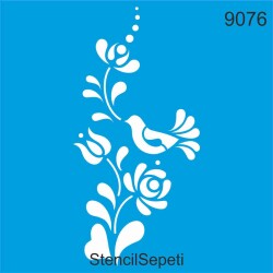 Güvercin ve Çiçekler - StencilSepeti