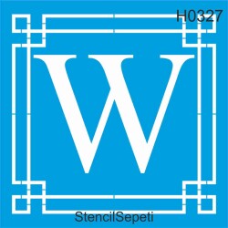Harfler - W - StencilSepeti
