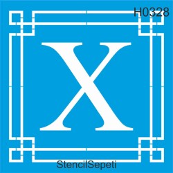 Harfler - X - StencilSepeti