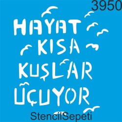 Hayat Kısa - StencilSepeti