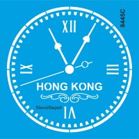 Saat Hong Kong- Stencil Şablonu - 1