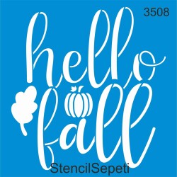 Hoşgeldin Sonbahar Deseni - Stencil Boyama Şablonu - StencilSepeti