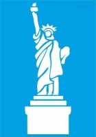 Hürriyet Heykeli Deseni - Stencil Desen Şablonu - StencilSepeti