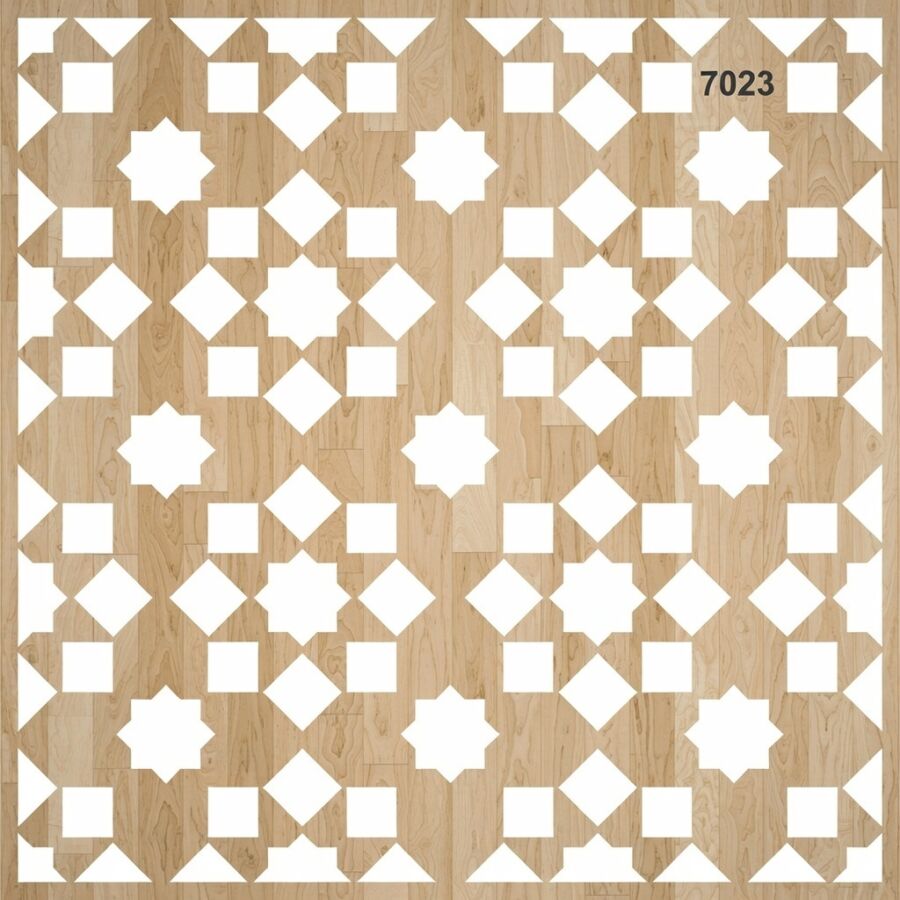 İznik Duvar Deseni Stencil Boyama Şablonu - 2