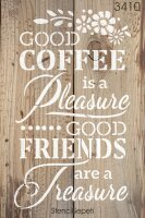 Kahve Dostluğu - Stencil Boyama Şablonu - 2