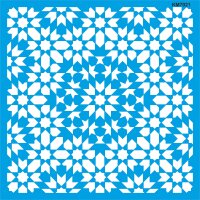 İznik Duvar Deseni Stencil Boyama Şablonu - 1