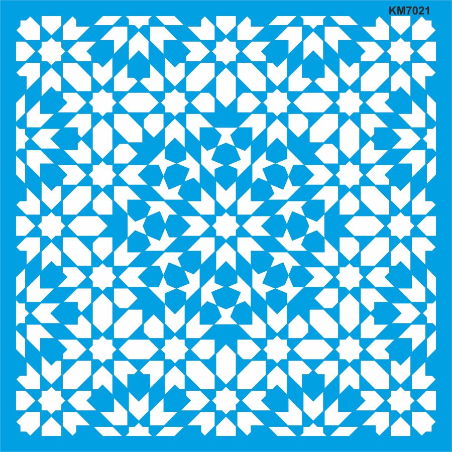 İznik Duvar Deseni Stencil Boyama Şablonu - 1