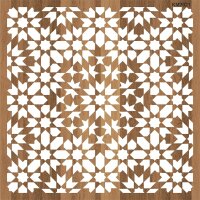 İznik Duvar Deseni Stencil Boyama Şablonu - 2