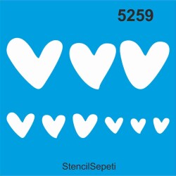 Kalp - Stencil Boyama Şablonu - StencilSepeti