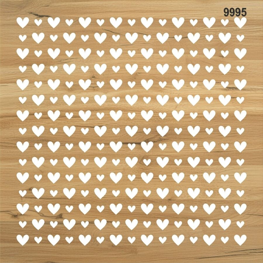 Kalpler Desen - Stencil Boyama Şablonu - 2