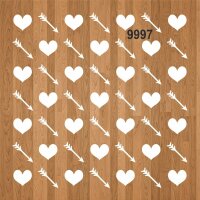 Oklar Kalpler Desen - Stencil Boyama Şablonu - 2