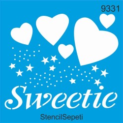 Kalpler - Sweetie - StencilSepeti