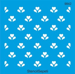 Kalpli Duvar Deseni - Stencil Desen Şablonu - StencilSepeti