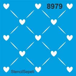 Kalpli Fayans Deseni - Stencil Boyama Şablonu - StencilSepeti