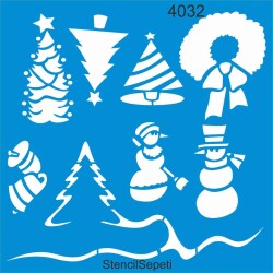 Kar Kış Noel - StencilSepeti