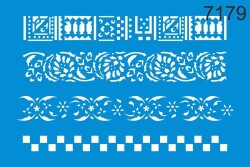 Karma Kenar Deseni - Stencil Şablon - StencilSepeti