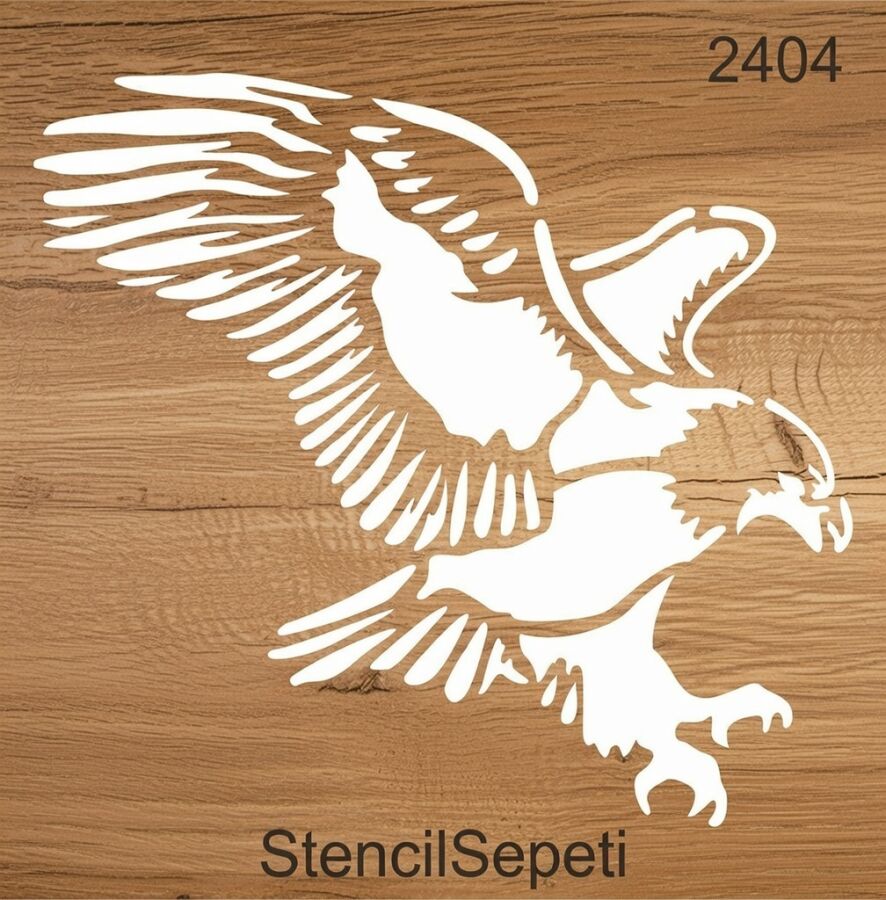 Kartal Deseni - Stencil Boyama Şablonu - 2