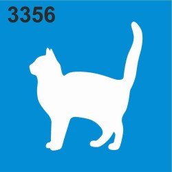 Kedi Deseni - Stencil Boyama Şablonu - StencilSepeti