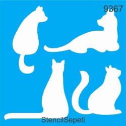 Kediler - StencilSepeti