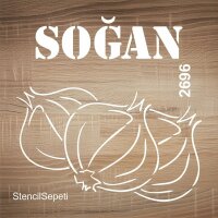 Kelimeler - Soğan - Stencil Boyama Şablonu - 2