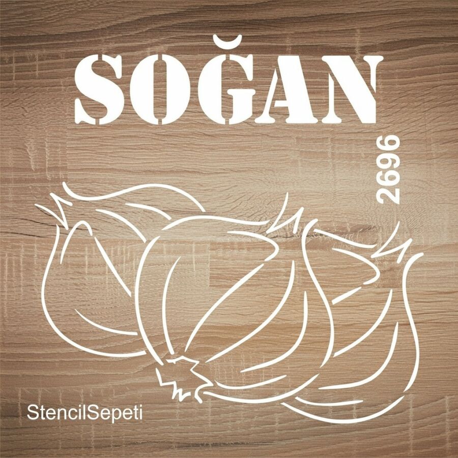 Kelimeler - Soğan - Stencil Boyama Şablonu - 2