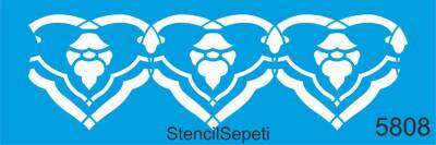 Kenar Deseni - Stencil Boyama Şablonu - 1