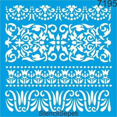 Kenar Deseni - Stencil Şablon - 1
