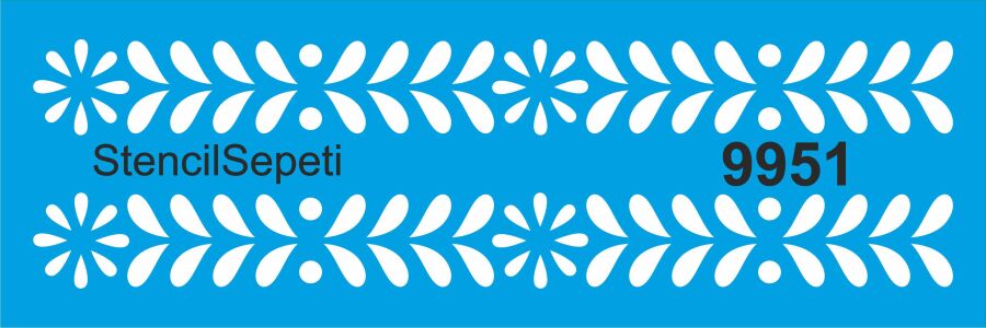Kenar Deseni - Stencil Şablonu - 1