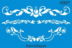 Kenar Desenleri - Stencil Boyama Şablonu - StencilSepeti