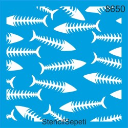 Kılçıklı Duvar Deseni - Stencil Şablon - StencilSepeti