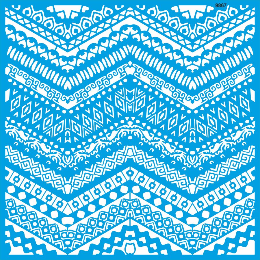 Kilim Deseni - Stencil Boyama Şablonu - 1