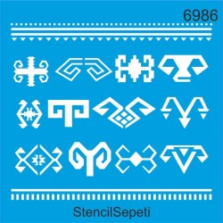 Kilim Deseni - Stencil Şablon - StencilSepeti
